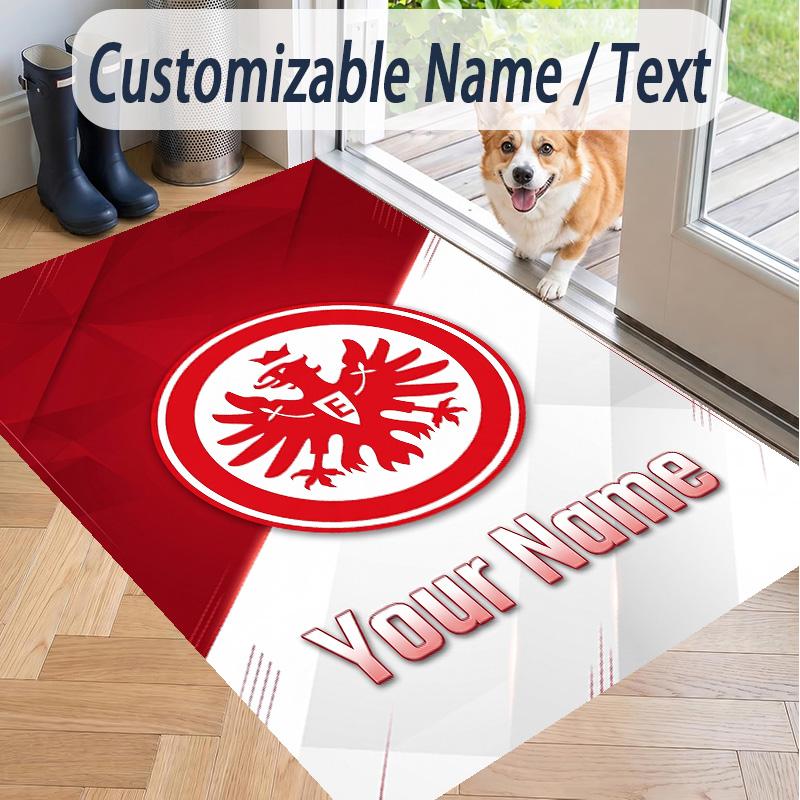 Custom Text Printed Rug Eintracht Frankfurt Non Slip Floor Carpet For Home Room Decor
