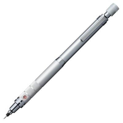 Mitsubishi Uni Kuru Toga Druckbleistift 0,5 mm, Silber gerändelter Griff