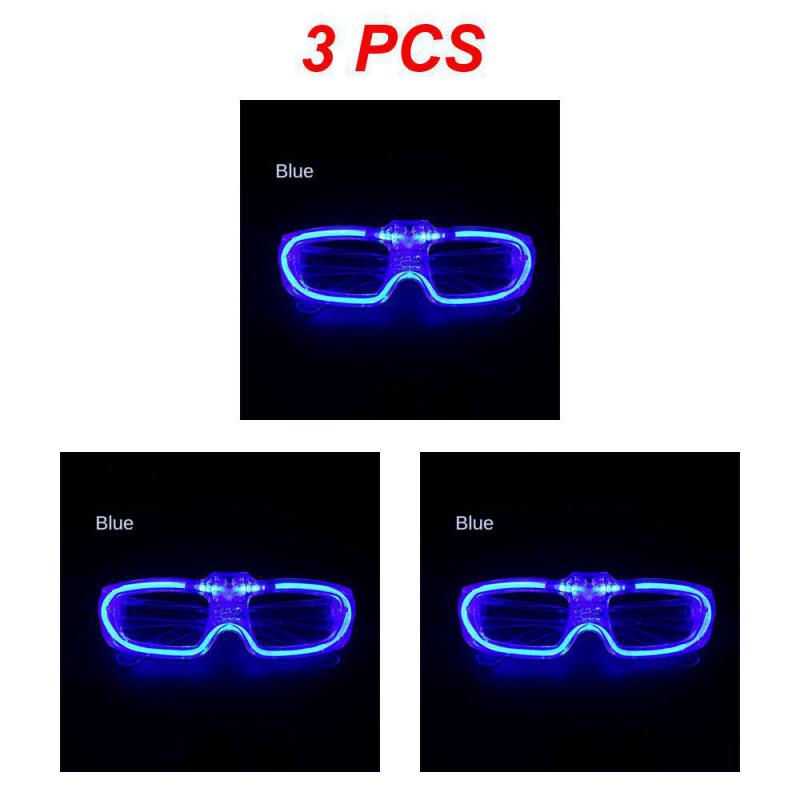 Glow In the Dark LED Eyeglasses Neon Colors Blinds Lampshade Glasses Christmas Birthday Neon Party Mardi Gras Props