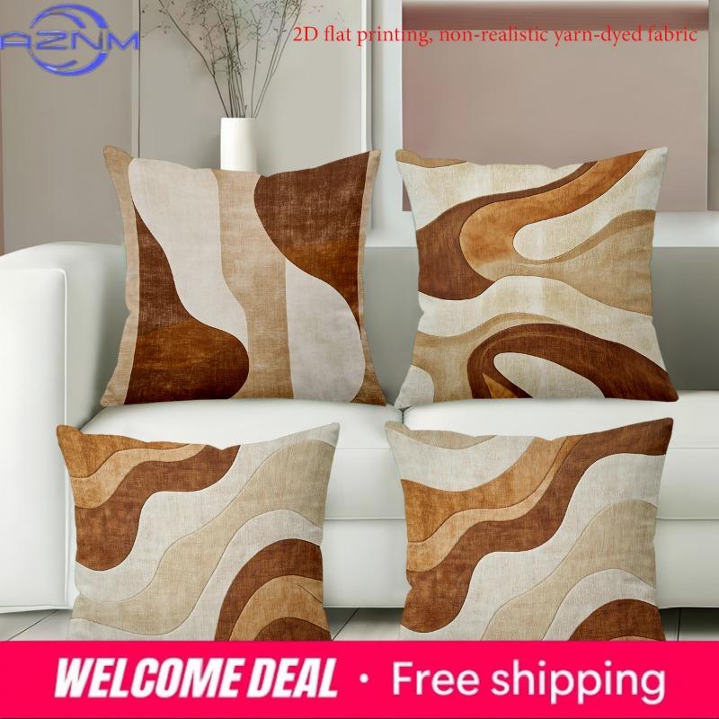 Shunika Chen Unisex Modern Pattern 2D Flat Printing Home Decoration Polyester Pillowcase, Sofa Decoration Cushion Cover, Bedside Throw Pillow