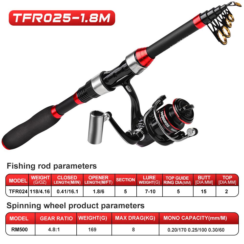 Lure Sea Rod Set: Ultralight Carbon Casting Rod with Long Cast Spinning Reel and Tackle Bag