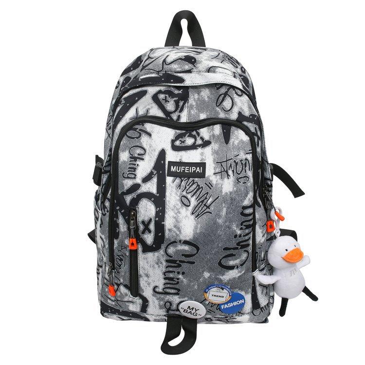 Schultasche hoher Wert ins Persönlichkeit Graffiti Mode große Kapazität Trend lässige Schultasche Mittelschule College-Student Rucksack