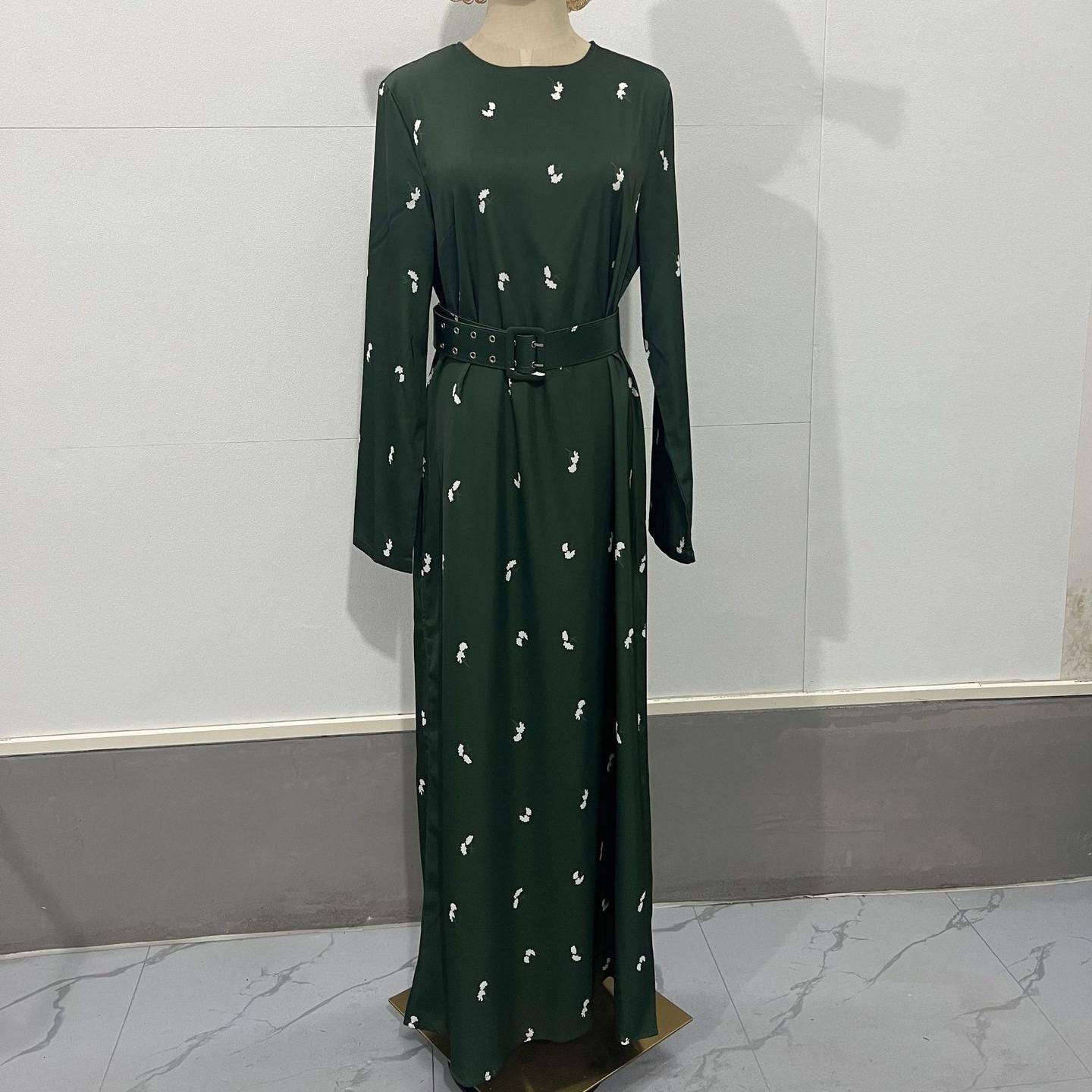 

GMXIA Осеннее модное платье трапециевидной формы с длинными рукавами и баской Ethos, платье макси XXL