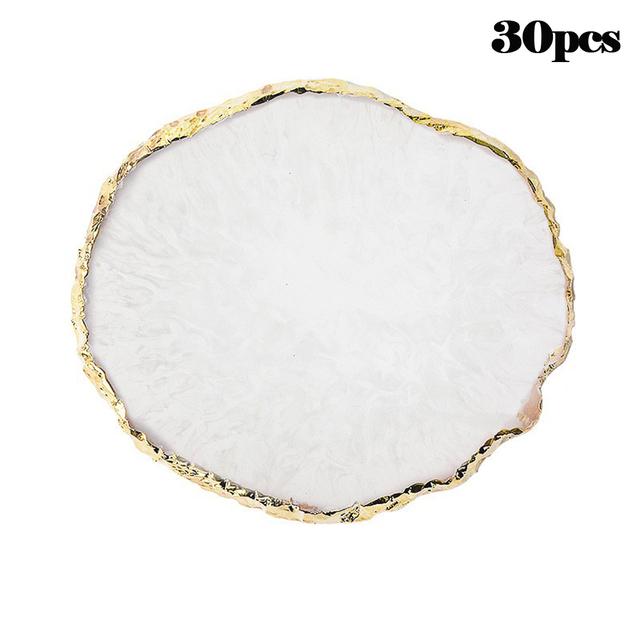 

30 шт. круглая цветовая палитра из камня из смолы для рисования накладных ногтей, доска для смешивания цветов ногтей, инструмент для маникюра, гель-краски, лучшие продукты