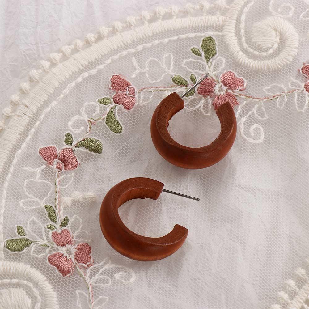 C Shape Statement Moon Big Circle Dangle Earrings Fashion  Accessories Hoop Earrings Party Jewelry