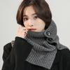 Buttoned Knitted Neck Scarf Neck Wrap for Winter Warmth Trendy Neck Gaiter Shoulder Wrap Neck Shawl for Women Travel