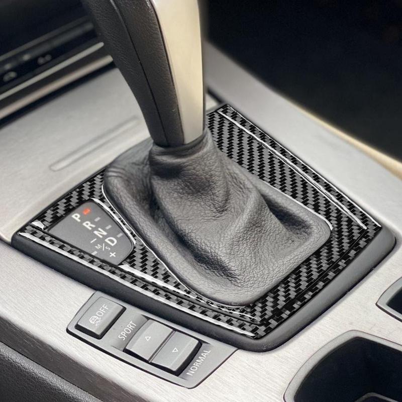 For BMW Z4 E89 2009-2016 Car Central Console Gear Shift Panel Trim Cover Sticker Carbon Fiber Decoration Interior Accessories