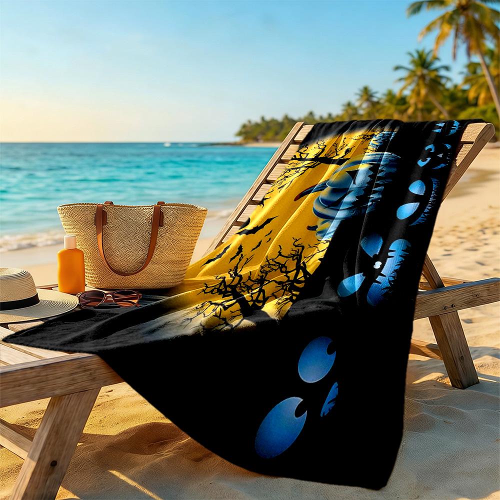 Halloween Beach Towel Soft Durable Quick-Dry Comfortable Lightweight