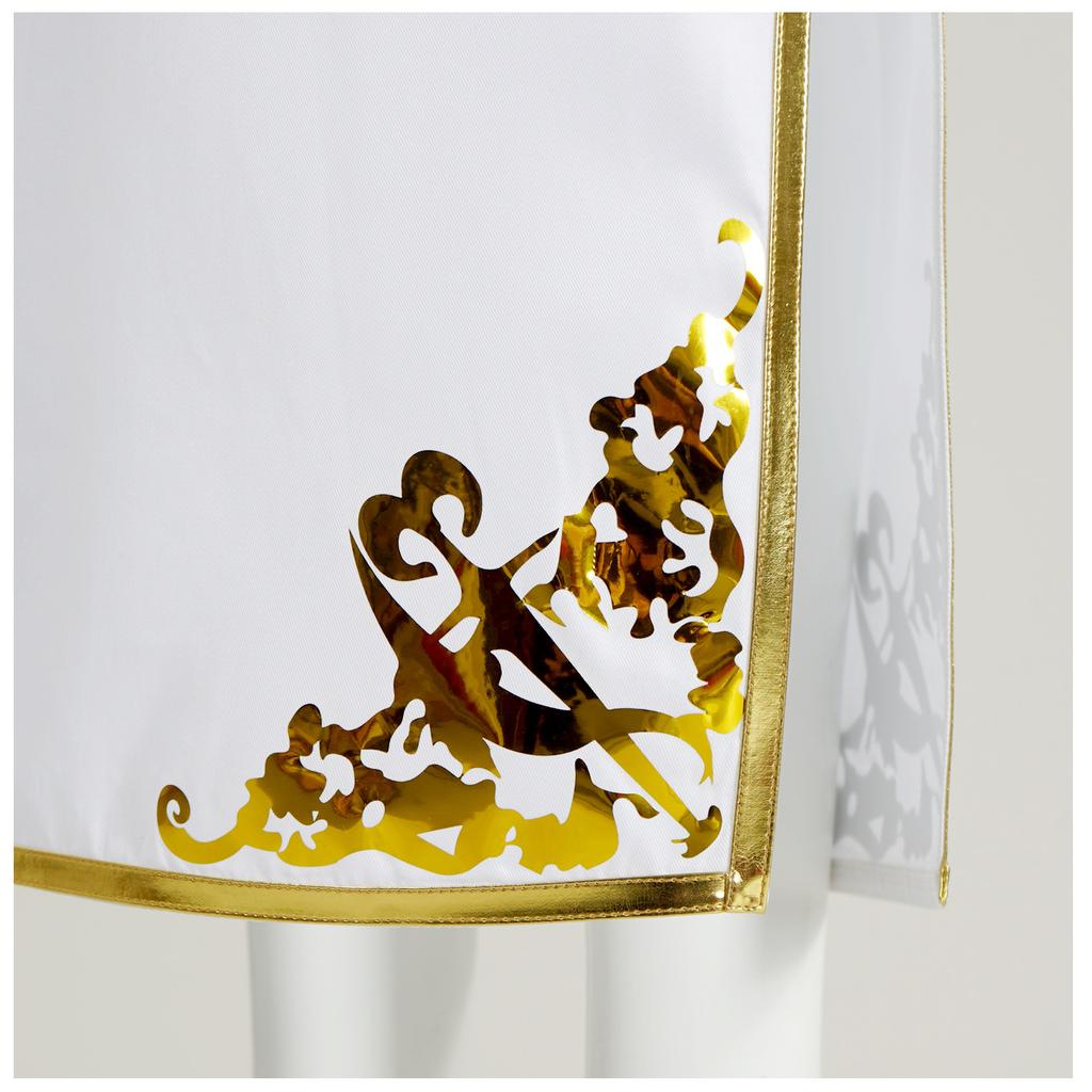 Devil May Cry Kyrie Elegant White Dress Cosplay Costume, Game Character Halloween Party & Stage Performance Outfit