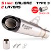 51MM 60MM Výfuková Moto Trubka Motocyklový VýfukovýTlumič S DB killerem Pro pcx 125 c650gt tmx530 cb500 z400 r3 mt07 cbr650 C22 C23