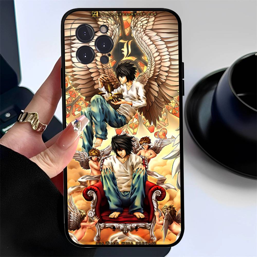 Japan Anime Death Note For IPhone 17 16 15 14 13 12 11 Pro Max Plus Shockproof Black Soft Phone Cover