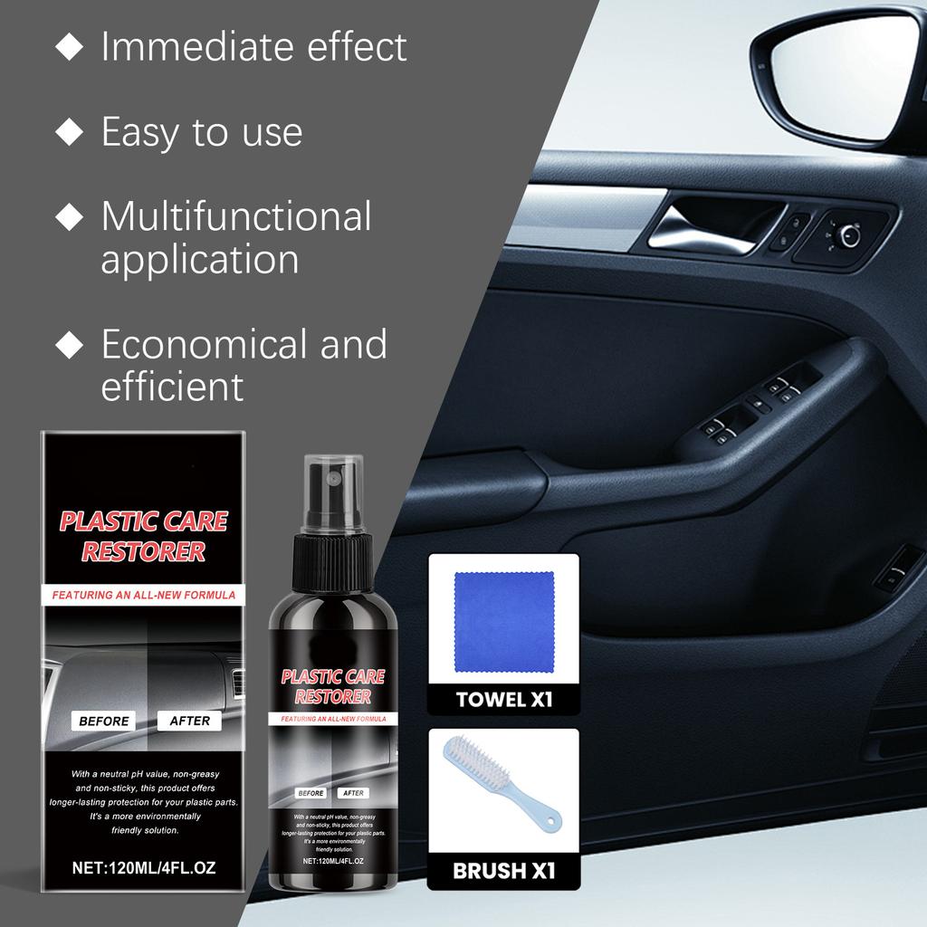 Prostředek pro péči o plasty v automobilu, Čisticí prostředek pro plastové díly interiéru automobilu, Krystalový nátěr, Údržbový nátěr, 120 ml