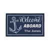 Welcome Aboard Anchor Doormat Rubber Backing Personalized Boat Name Porch Floor Door Mat Ship Decor Decorative Rug