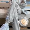 JEANSWEST Women's Fleece-Lined Lambswool Joggers