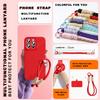 Strap Phone Case For iPhone 16 14 15 Plus 12 13 Mini 11 16 Pro X XR XS Max 16E SE Lanyard Liquid Silicone Protector Soft Cover