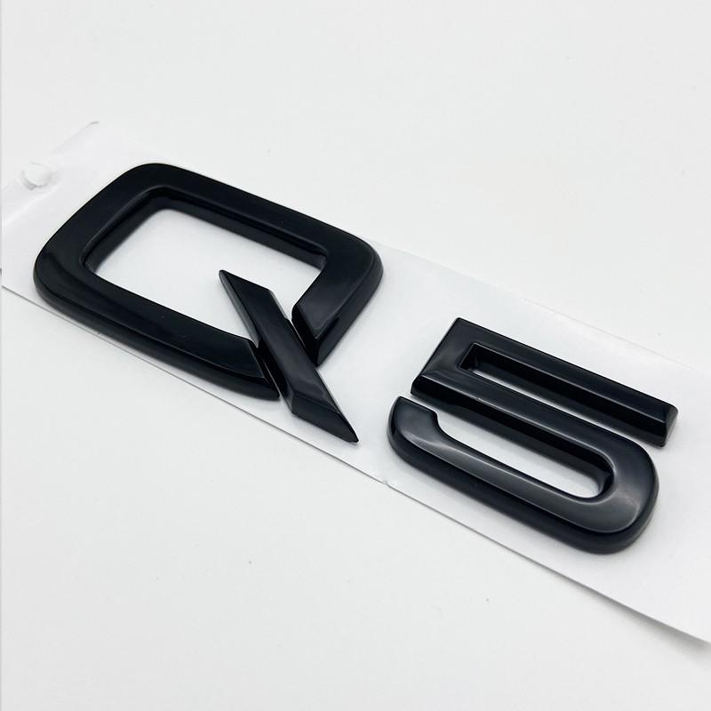 3D Chrome Glossy Black ABS TDI TFSI Car Rear Emblem Sticker for S A1 A3 A4 A5 A6 A6L A7 A8 S3 S6 Q3 Q5 Q7 TT S RS