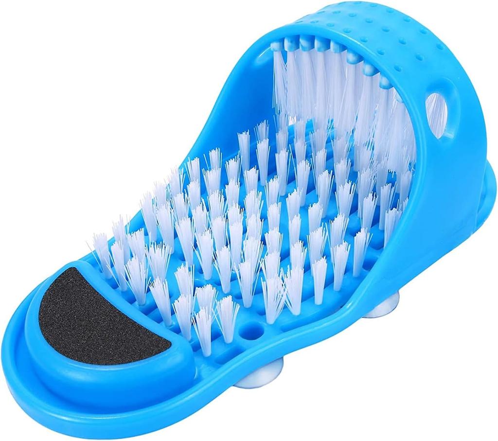 Simple Feet Cleaner Magic Foot Scrubber Exfoliating Easy Cleaning Brush Feet Washer Foot Shower Spa Massager Slippers for Unisex