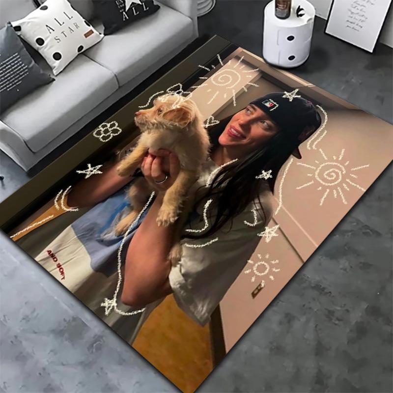 Billie Eilish Carpet Rug for Living Room Bedroom Home Sofa Decoration,Kids play Non-slip Floor Mat
