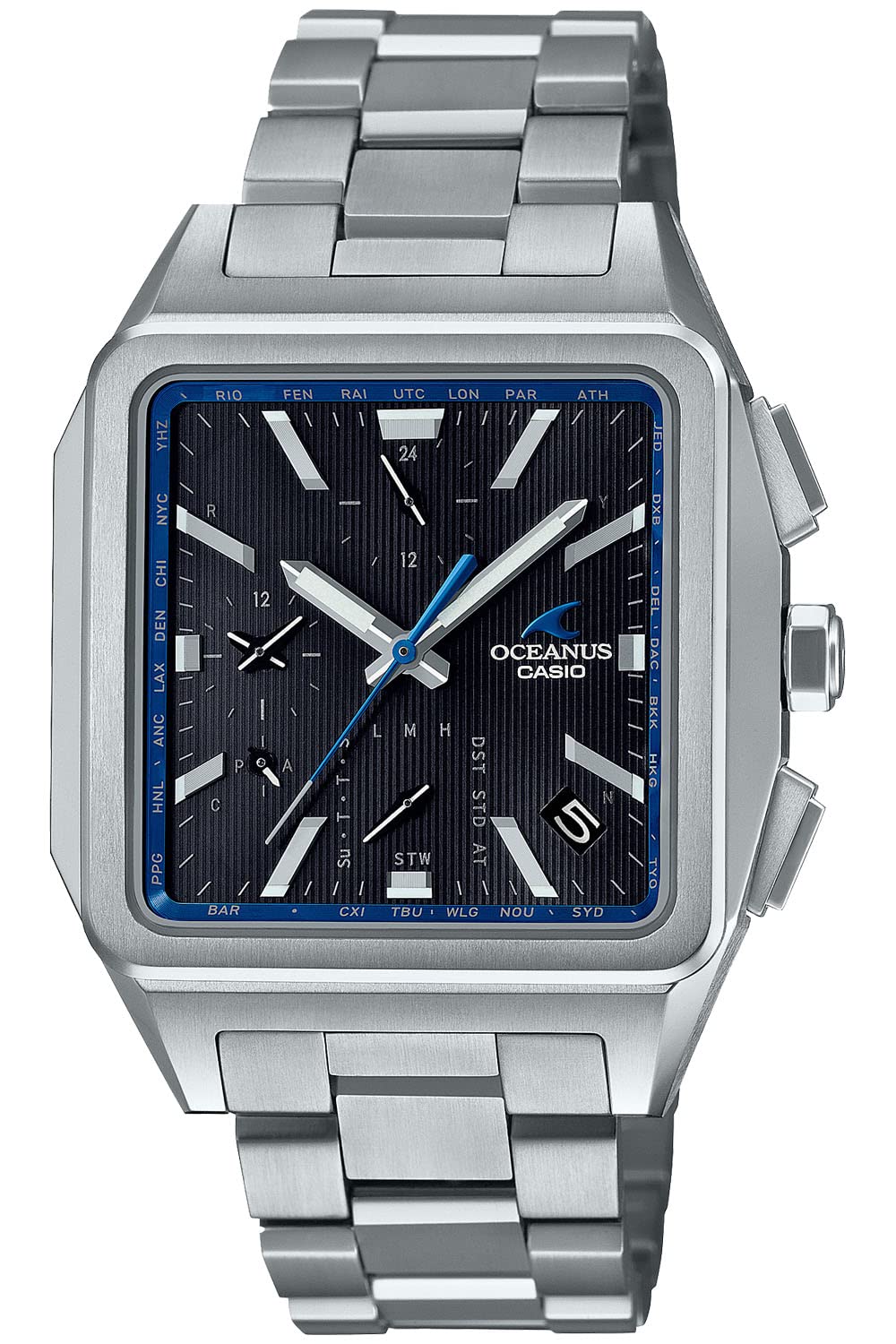 

Годинник Oceanus у класичній лінії Bluetooth оснащений радіоприймачем Solar Silver [Casio] [Made Japan] OCW-T5000-1AJF для чоловіків срібний