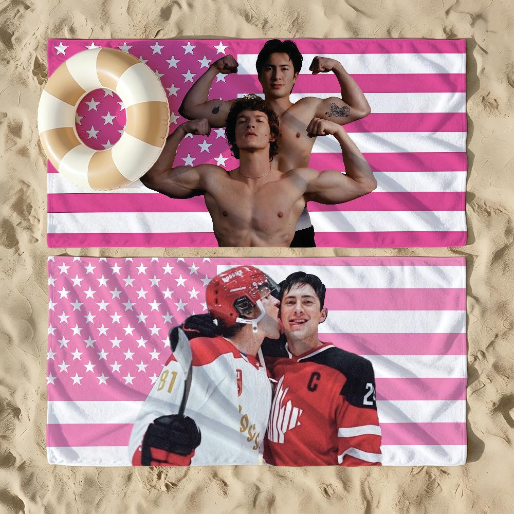 Jmg Household Supplies Men's Popular Heated Rivalry Shane And Ilya Towel Beach Towel Oversized Quick Dry Towel Absorbent Soft Swim Beachtowels For Wo