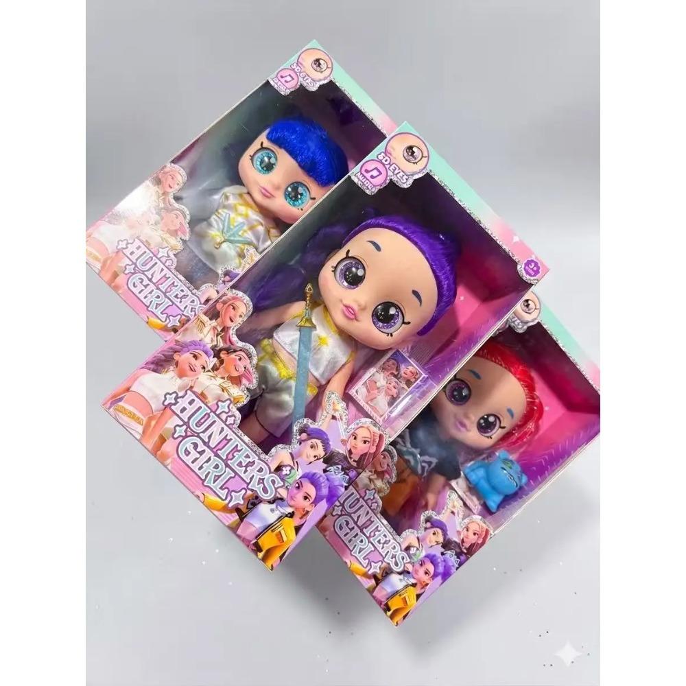 Discover Intime Girls Latest Kpop Devil Hunter Rumi Zoe Mira Anime Dolls Featuring 5D Eyes 5 Joints Movable Hunters Musical Playthings Gift Designed For Children