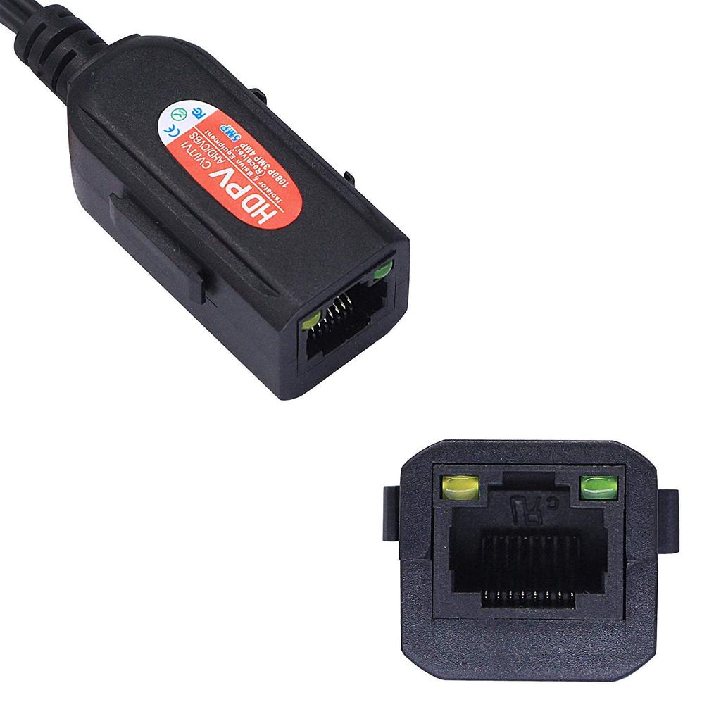SinLoon Balun Video Passivo 1080 MP Trasmettitore-Ricevitore di Rete per Telecamere di Sorveglianza Full HD Mini Confezione da 2 P-5 BNC-RJ45 a Lunga Portata HD-TVI/CVI/AHD