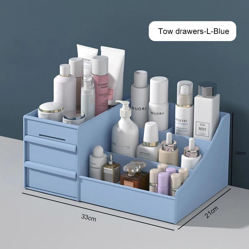 Make-up-Organizer mit großer Kapazität, Badezimmer-Make-up-Aufbewahrungsbox, Damen, Hautpflege, Frisiertisch, Kosmetik, Lippenstift, Beauty Case