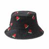Emboridery Denim Bucket Hat Summer Travel Beach Sun Hats  for Women Men Fresh and Cute Fisherman Hats Wholesale Señora