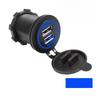 12V-24V Dual USB Charger Socket 5V 3.1A Car Charger with Panel Waterproof Power Adapter Socket Outlet for Car Marine Motorcycle