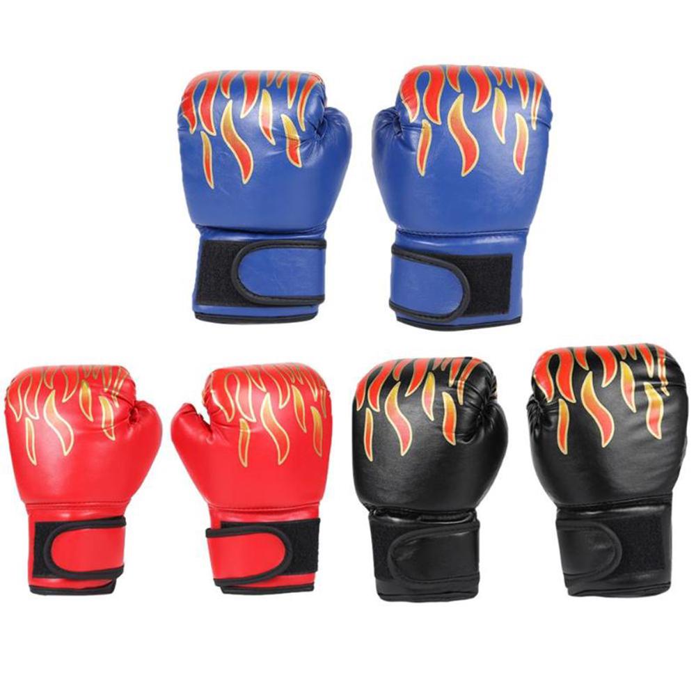 Breathable Kickboxing PU Leather Boxing Training Glove Sparring Glove Flame Gloves Boxing Gloves