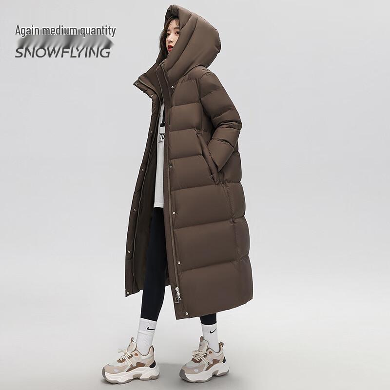 SNOWFLYING Women's Long Goose Down Winter Jacket X30143424F