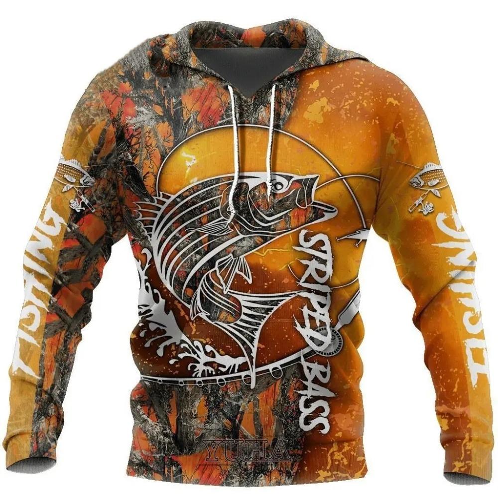 Felpe Animal Fisher Marlin Tuta da Uomo Felpe con Cappuccio Mimetiche da Pesca Per Uomo Moda Streetwear Harajuku Y2k Pullover con Stampa 3D