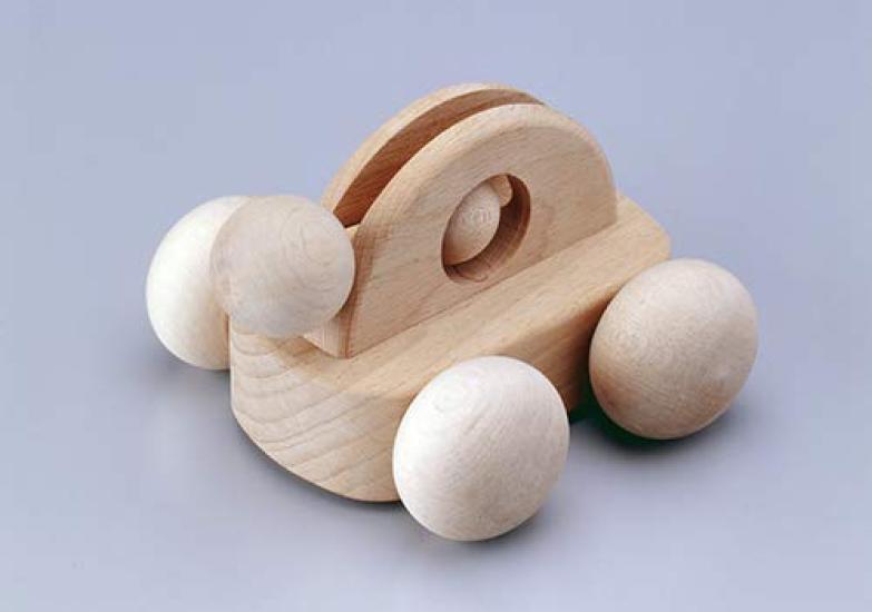 Sakai Sangyo of the Wooden Music Box Baby First Studio Ghibli Good Baby Shower Made In Solid Unpainted "Whisper Forest" (Stroll) - Gift, Toy, Song,