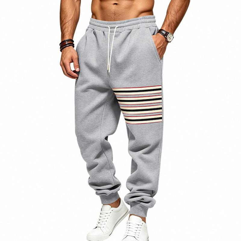 Europäische und amerikanische Herren Freizeit Sport Neue Samt Locker Sport Hose Gurtband Gestreifte Kordel Herren Jogginghose
