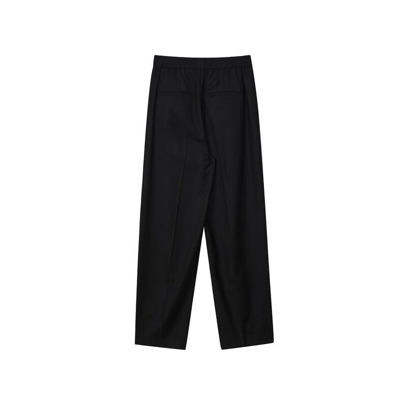 LESS 2024 Autumn Loose Lamb Wool Wide-leg Pants