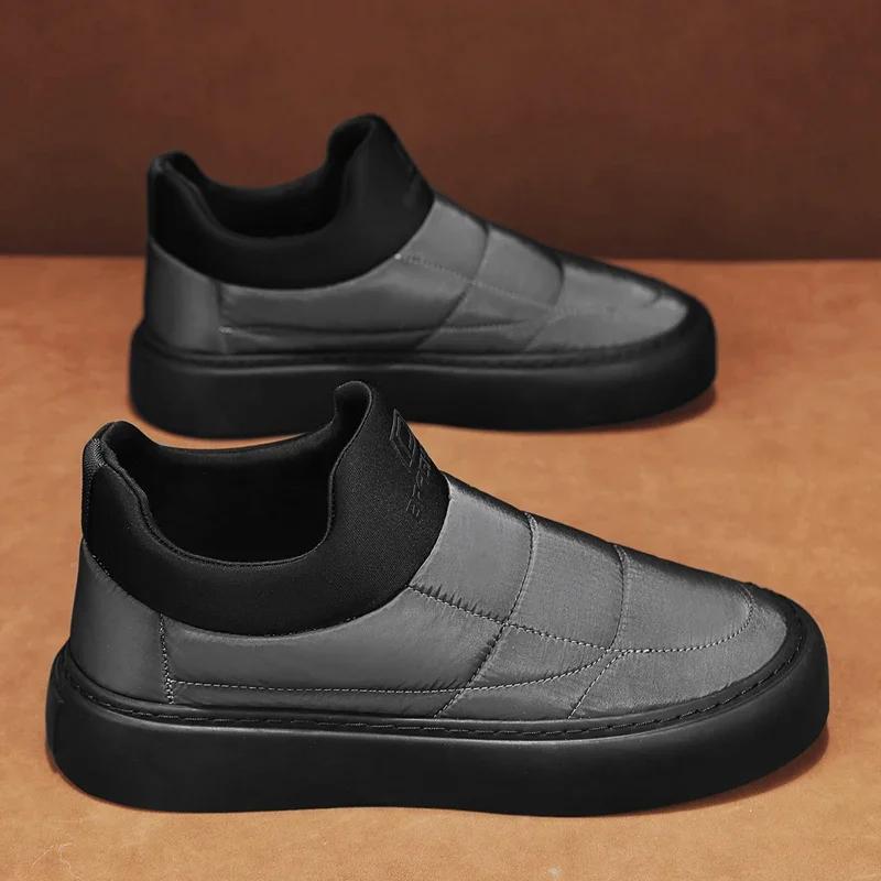 

Зимняя модная горячая вещь, удобная повседневная обувь на одну ногу, простая, универсальная и удобная, новая мужская хлопковая обувь 44 серый