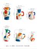 Handmade painted ceramic vase hotel exhibition niche flower ware Creative ceramic decorative vase Flower Arrangement Decoration