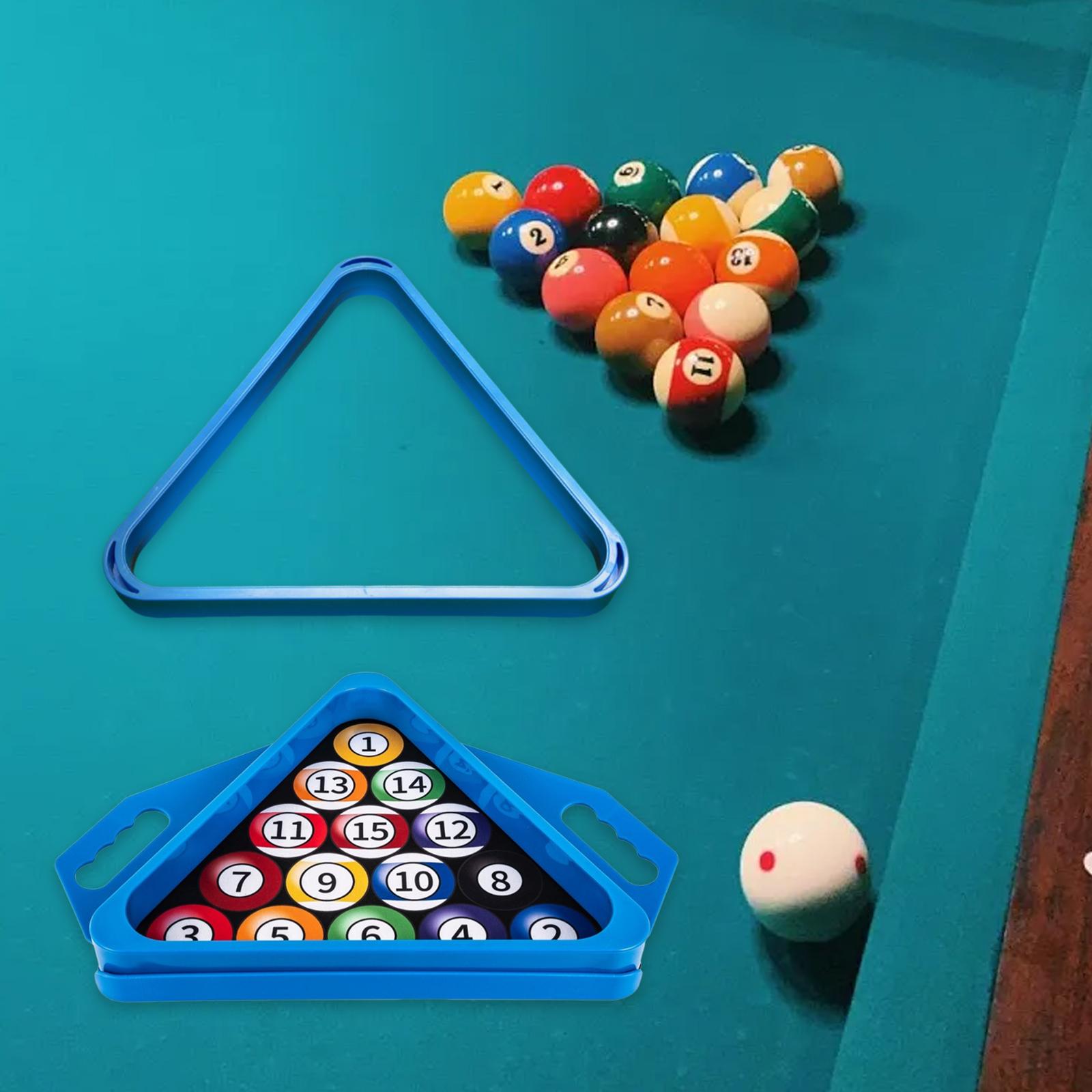 

Billiard Triangle Rack Equipment Beginners Portable Supplies Snooker Triangle Rack for Game Sports Bar Billiards Table Practice синій