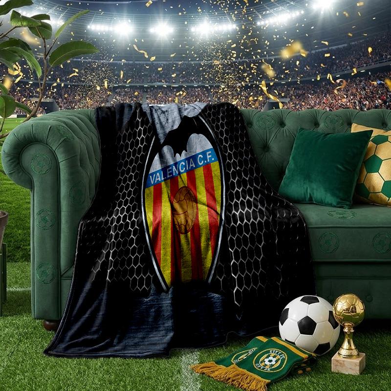Valencia Crest Design Throws Blanket Flannel Blankets Plush for Couch Bed Gifts for Men Women Travel picnic blanket Christmas fan gifts