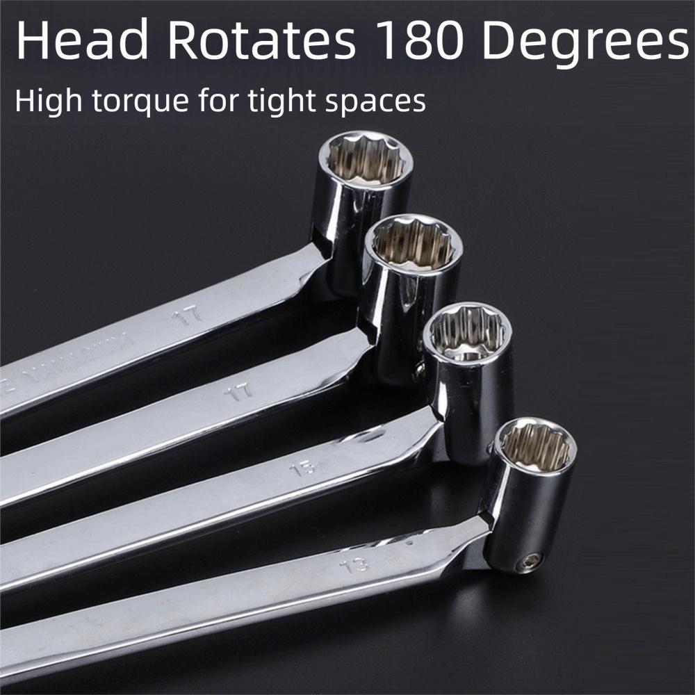 Adjustable Dual Head Spanner Double Head Swivel Head Socket Wrench Wrench Spanner Tool Household