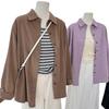 Women's Corduroy Shirt - Loose, Long Sleeve, Versatile Cardigan Jacket for Autumn 2025