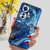 Phone Cover for OPPO Reno11 F 5G Case Black Silicone TPU Fashion Marble Print Shells for Oppo Reno 11F Protective Capa Soft Bags