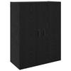 Wall Cabinet Set 2 pcs Black Oak Effect 69.5 x 34 x 90 cm