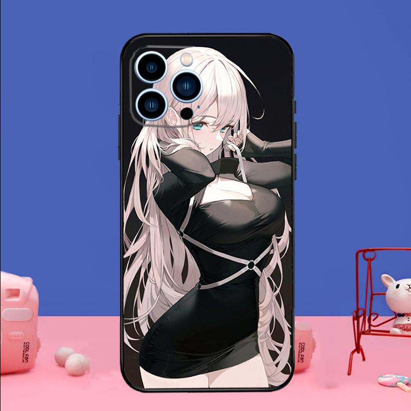 

Anime Cute Sexy Girl Phone Case For iPhone 17 16 15 14 13 11 12 Pro Max Plus 13 12 mini 16e 17 Air Bumper Cover iPhone 16 Plus