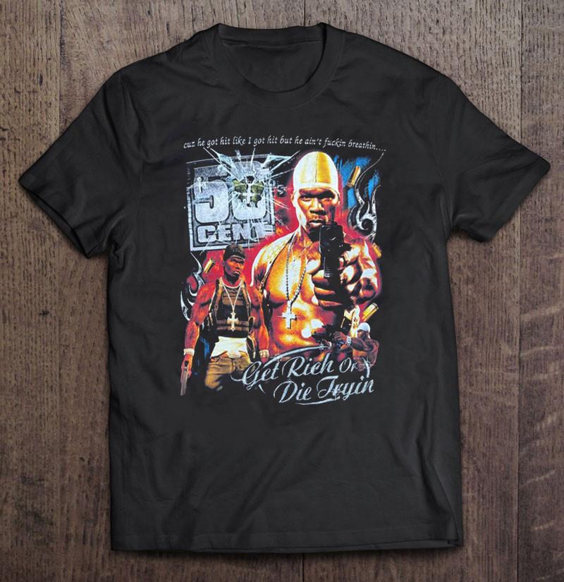 Vintage 50 Cent × Darien Bruze Tshirt classic Full Size S5XL ZL838 Unisex T-Shirt L