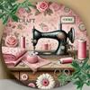 Vintage Sewing Machine Wall Art X Cm Metal Poster for Coffee Shops Kitchens Clubs Home Decor Unique Gift Idea