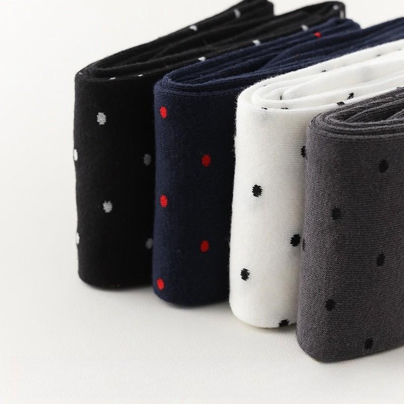 Höstnya Strumpor Barn Koreansk Version Prickiga Damknästrumpor Mångsidiga Figursmickrande Vågformade Långa Strumpor Lårhöga Strumpor