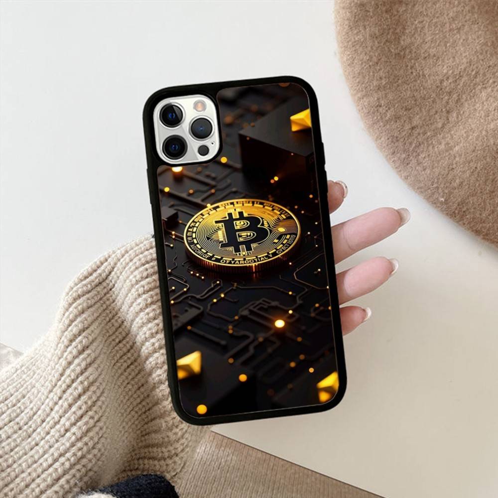 

Luxury B-BitcoinS PC+TPU Phone Case For IPhone 11 12 13 14 15 16 17 Plus Pro Max Cover iPhone 14pro max