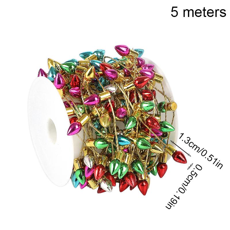 

5/10M Красочные рождественские гирлянды, искусственные лампочки, гирлянда, елочные украшения, украшение для дома, новогодние подарки своими руками в стиле Навидад