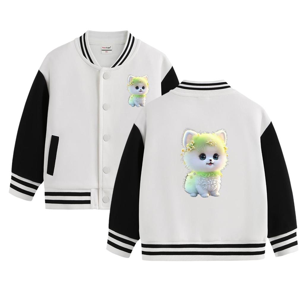 Girls’ Fashionable Baseball Jacket – Spring/Autumn Style